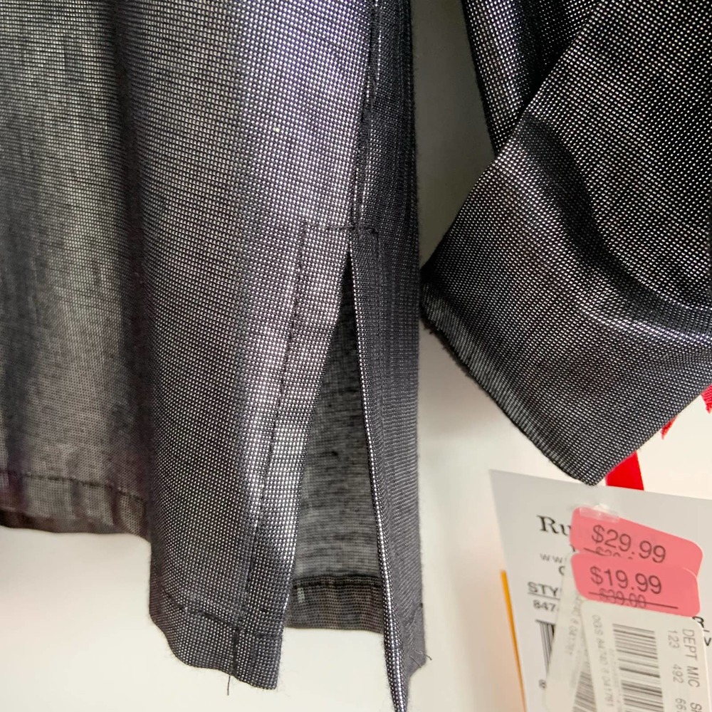 Ruby Rd Petite 6p Metallic Shimmer Button Up - image 5